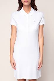 Ropa de buena calidad que dura muchísimo tiempo y nunca pasa de moda. Lacoste Robe Polo Blanche Avec Logo Brode Robe Monshowroom Iziva Com