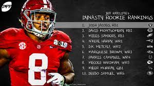 Mike clay ranks and profiles the top rookies for fantasy purposes, especially helpful for those in dynasty leagues. 2019 Fantasy Football Rookie Rankings Fantasy Football News Rankings And Projections Pff