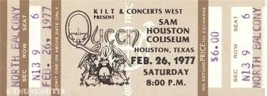 1 1977 Queen Vintage Unused Full Concert Ticket Houston Texas Laminated Repro Br Queen Tickets Vintage Music Posters Vintage Posters