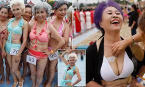 Grandmothers wear bikinis for China swimsuit competition | Daily Mail Online