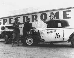 Marv Eppink At The Speedrome In A.J. Steahower's Car