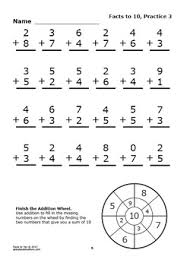 Printable addition flash cards, too. Addition Facts To 10 Worksheets Full Color Addition Game Distance Learning