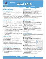 Word 2016 Advanced Quick Source Guide Words Guide Words Microsoft Word 2016