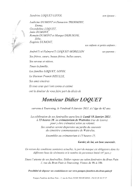 En partenariat avec avis de décès. M Didier Loquet Avis De Deces