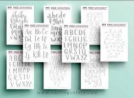 Free printable calligraphy practice sheets pdf copperplate. Lettering Worksheets 9 Free Printable Practice Sheets To Trace Smiling Colors