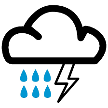 Rain and thunderstorm symbol Royalty-free Stock Vector Images