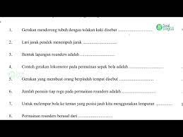 Soal Latihan Pts Pjok Kelas 6 Sd Mi Semester 1 Th 2020 Youtube