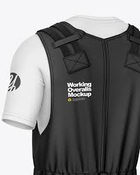 Download Working Overalls Mockup Back Half Side View In Apparel Mockups On Yellow Images Object Mockups