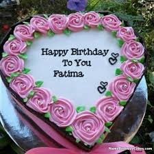 Birthday Wishes With Name Happy Birthday Fatima Cakes Cards Wishes Happy Birthday Cakes Birthday Wishes With Name Cake Name