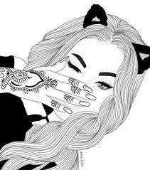 Natoo Portrait De La Youtubeuse Preferee Des Francais Coloriage Fille Dessins De Fille Dessin Noir Et Blanc