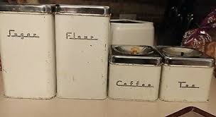 vintage kitchen tins canisters $55.00