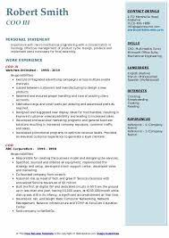 You will team up with management to implement business strategies. Coo Resume Samples Qwikresume