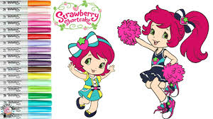 For boys and girls, kids and adults, teenagers and toddlers, preschoolers and older kids at school. Strawberry Shortcake Coloring Book Page Toddler Strawberry Shortcake Cheerleader Fun Youtube