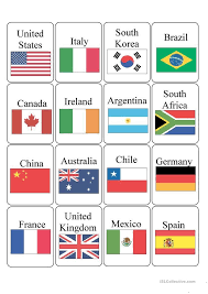 Countries English Esl Worksheets World Flags With Names World Flags Printable Flags Of The World