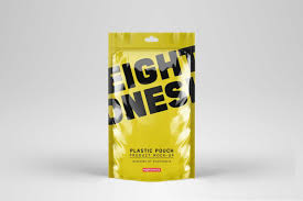 Plastic Pouch Mock Up Template In 2020 Plastic Pouch Plastic Design Bag Mockup