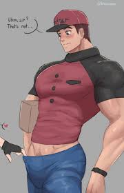 Rule 34 - Big Pecs Blush Blushing Brown Hair Cap Courier (pokemon) Delivery  Boy Dialogue Bubble Fully Clothed Khanosera Male Male Only Muscular Arms  Offscreen Character Offscreen Male Package Pokemon Pokemon Sv