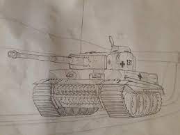 Tried Drawing Tiger 1 E : R/Tankporn