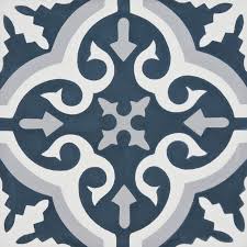 Linen textured curtains moroccan tile design blackout curtains for bedroom living room thermal insulated window treatment 2 panels 95 l grey 4.5 out of 5 stars 708 $28.99 $ 28. Moroccan Mosaic Tile House Ctp02 12 Argana Handmade Cement Tile 8 X 8 Grey Bleu White Ceramic Tiles Tools Home Improvement Waterfordcounseling Com