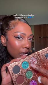 Been searching forever for a blue thats not super in-your-face. I put some  towards the ends of my eyelids for a lil flash of color- it blended  beautifully! @Adriana Nichole Cosmetics you did thatttt! ...