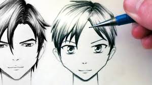 How To Draw A Manga Face Front View Male Youtube 3d anime head face topology side view more. how to draw a manga face front view male