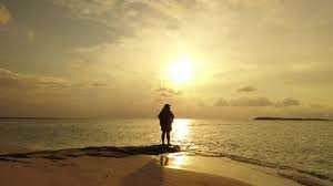 When the sun goes down. Man Looks Out To The Stock Footage Video 100 Royalty Free 1032186800 Shutterstock