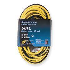 The rating is 50 amp rv extension cord, and 4 wire 6/3+8/1 awg. Power First Extension Cord 50 Ft 12 3 Ga Extension Cords Ebp3eb10 3eb10 Grainger Canada