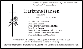 De bedste opslagstavler tilhørende marianne hansen. Traueranzeigen Von Marianne Hansen Trauer Merkur De