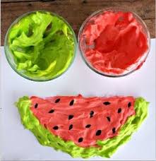 Bir Dilim Karpuz Puffy Paint Yaz Elisi Gida