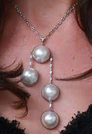 Mabe Pearl Diamond Necklace Diamond Circle Pendant Beautiful Necklaces Kate Middleton Jewelry