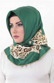 Leopar Desenli Yesil Esarp Esarp Kizlar Leopar