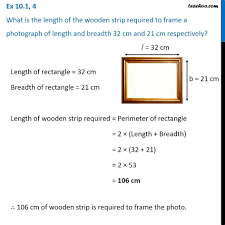 cm = inches / 2.54. Ex 10 1 4 What Is The Length Of The Wooden Strip Required To Frame