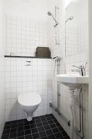 Black And White Checkered Bathroom Decor Small Bathroom Ideas With Small White Hanging Toilets Combine With White Checkered Tile Wall And Blac Small Toilet Design Budget Bathroom Remodel Toilet Design