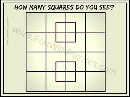 In this visual picture puzzle your challenge is to count the number of squares in the given picture. How Many Squares Puzzle With Answer