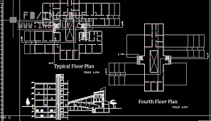 مخطط مبنى متعدد الخدمات Municipality Building مع 3d اوتوكاد Dwg