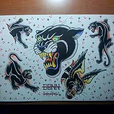 Pin By Jackson Holland On American Traditional Tattoo Traditional Panther Tattoo Traditional Tattoo Animal Tattoos
