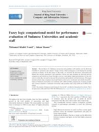Check spelling or type a new query. Pdf Fuzzy Logic Computational Model For Performance Evaluation Of Sudanese Universities And Academic Staff
