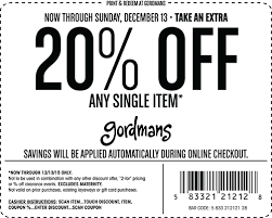 20 Off A Single Item At Gordmans Shopping Coupons Gordmans Gordmans Coupons
