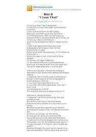 I love you lyric ideas. Bun B I Love That Lyrics