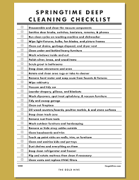 Maybe you would like to learn more about one of these? Springtime Deep Cleaning Checklist The Gold Hive