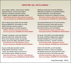 Cengiz Numanoğlu on Twitter: "KENDİNE GEL MÜSLÜMAN ! (şiir metni ...