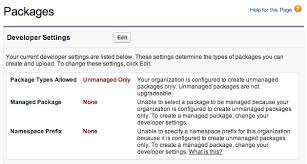 Unlocked packages with a namespace provide a middle ground with some of the advantages of managed packages but more flexibility like an unmanaged package. Salesforce Lightning Platform Enterprise Architecture Third Edition Packt