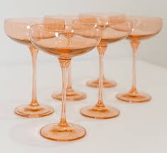 Estelle Colored Glass Has The Most Instagrammable Drinkware For Your Home Estelle colored glass champagne coupe. estelle colored glass has the most