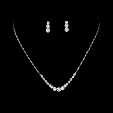 Silver Crystal Jewelry Set Elegant Bridesmaid Jewelry Simple Silver Jewelry Bridesmaid Jewelry Sets