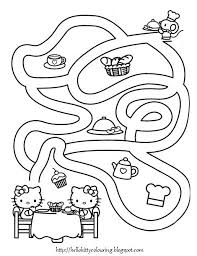 For boys and girls, kids and adults, teenagers and toddlers, preschoolers and older kids at school. Mazes Are Great Activity Sheets That You Can Use In Many Different Ways And Settings Th Hello Kitty Coloring Hello Kitty Printables Hello Kitty Coloring Page