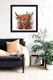 Highland Cow Wall Art Https Sarahtaylorart Co Uk Collections Framed Prints Products Prudence Frame Living Room Design Diy Living Room Designs Living Room Diy