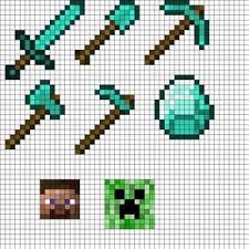 Pixel Art Minecraft Buscar Con Google Herramientas De Minecraft Hama De Minecraft Plantillas Hama Beads