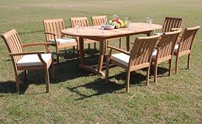 Grade A Teak Wood 8 Seater 9 Pc Dining Set 94 Indoor Outdoor Furniture Outdoor Furniture Sets Teak Wood