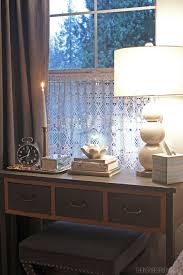 The Secret To Styling A Home You Actually Live In Cafe Curtains Lace Window Half Window Curtains