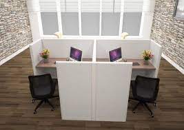 Buy Two Man L Shape Mirror Fabric Office Workstations Home Office Furniture Sets Modular Office Furniture Cubicle