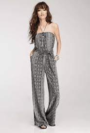 Forever 21 Tribal Print Strapless Jumpsuit For 23 Wantering Jumpsuit Fashion Jumpsuits For Women Stylish Jumpsuit